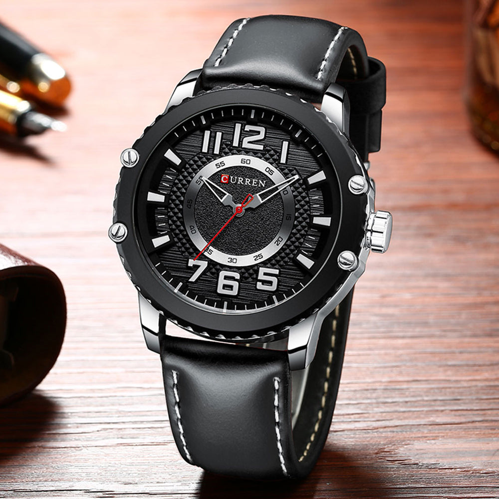 Stylish Men's Quartz Watch with Calendar (Model 8341)