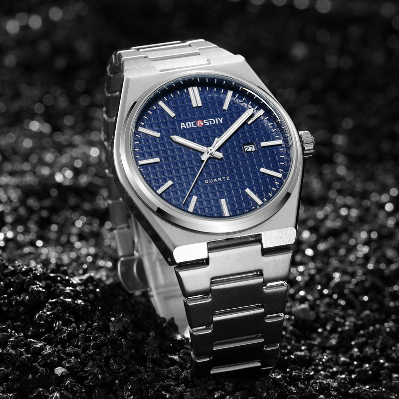 AOCASDIY Men's Fashion Quartz Watch with Steel Band