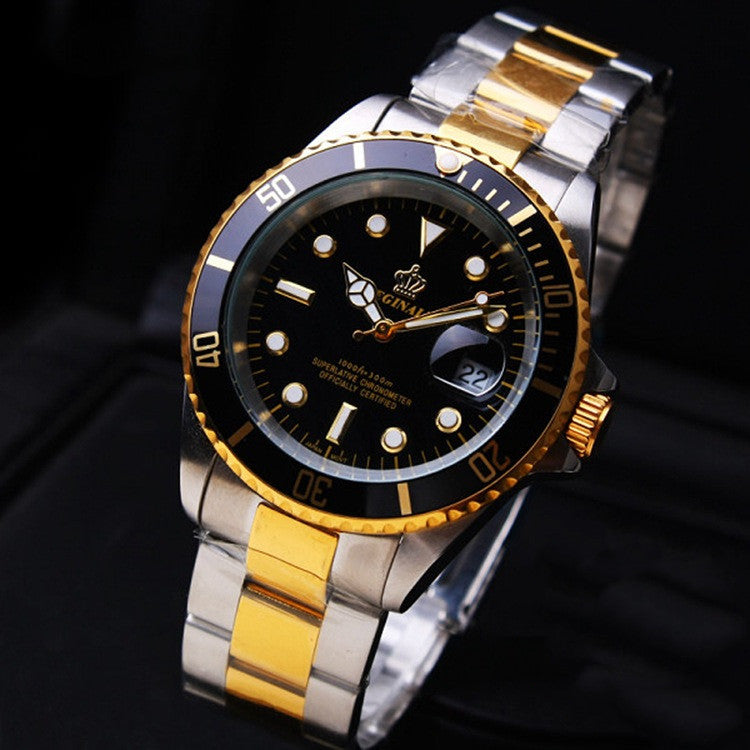 Stylish Men's Quartz Watch with Date Function (Green)