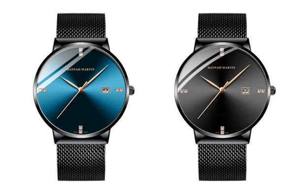 Men's Quartz Watch with Steel Band for Students