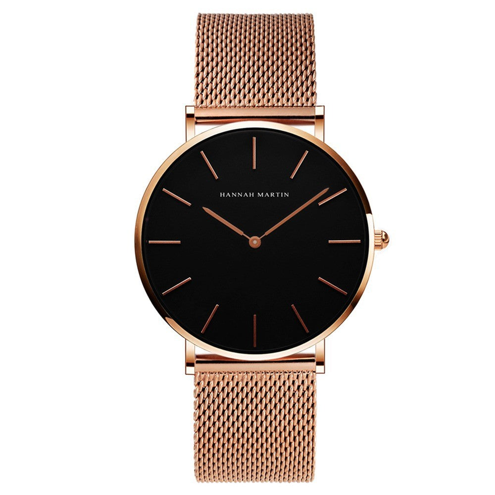 Men's Quartz Watch with Japanese Movement and Steel Band