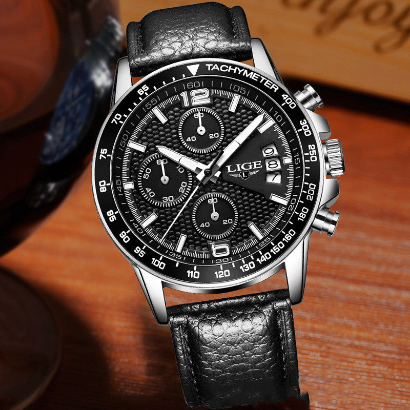 Men's Business Sports Quartz Watch with Calendar Function