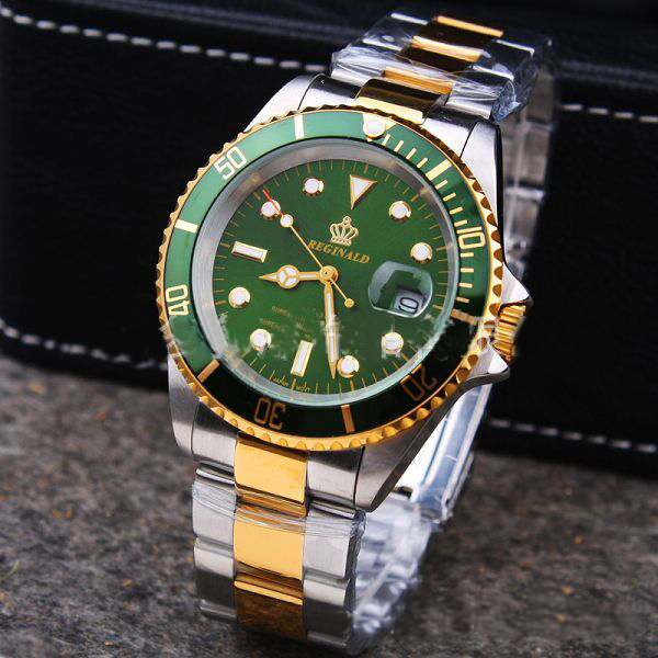 Stylish Men's Quartz Watch with Date Function (Green)