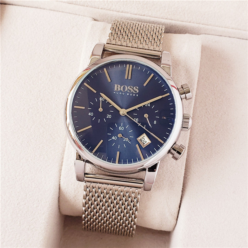 Swiss Boss Men's Quartz Watch with Calendar Function