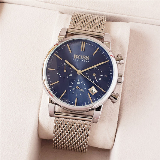 Swiss Boss Men's Quartz Watch with Calendar Function