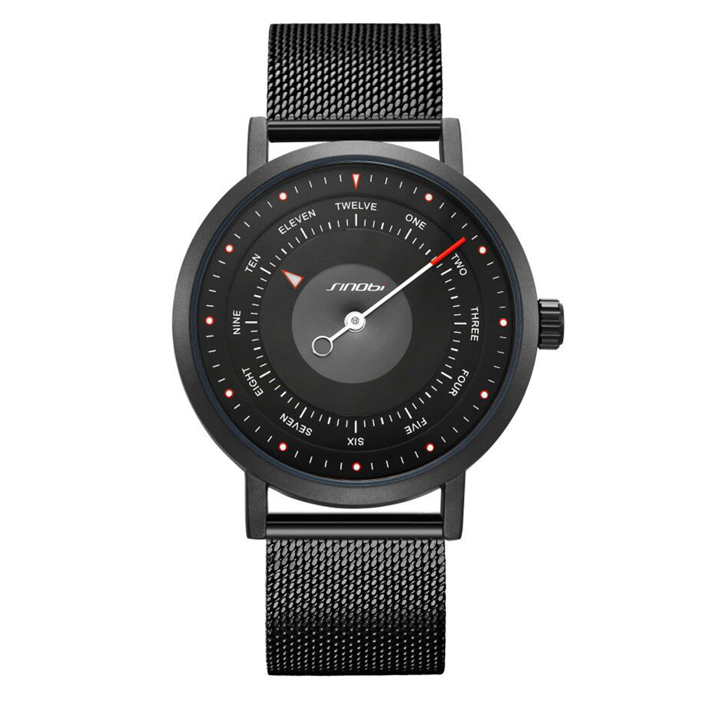 Men's Quartz Watch with Mesh Band
