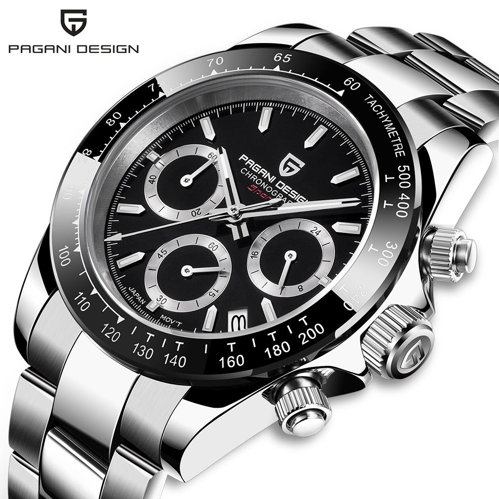 PAGANI Men's Multifunction Waterproof Quartz Watch 1644