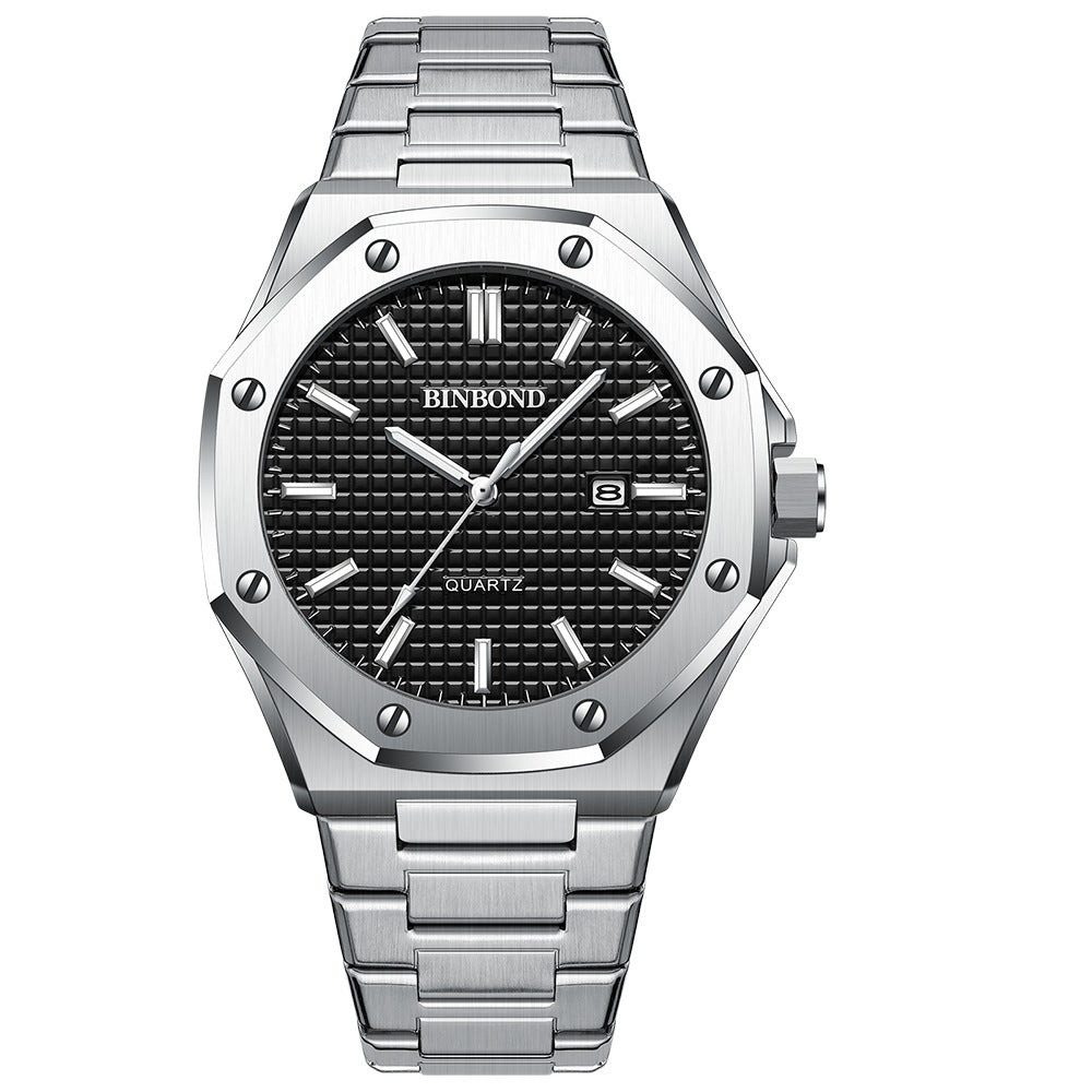 BINBOND Men's Multifunctional Quartz Steel Watch