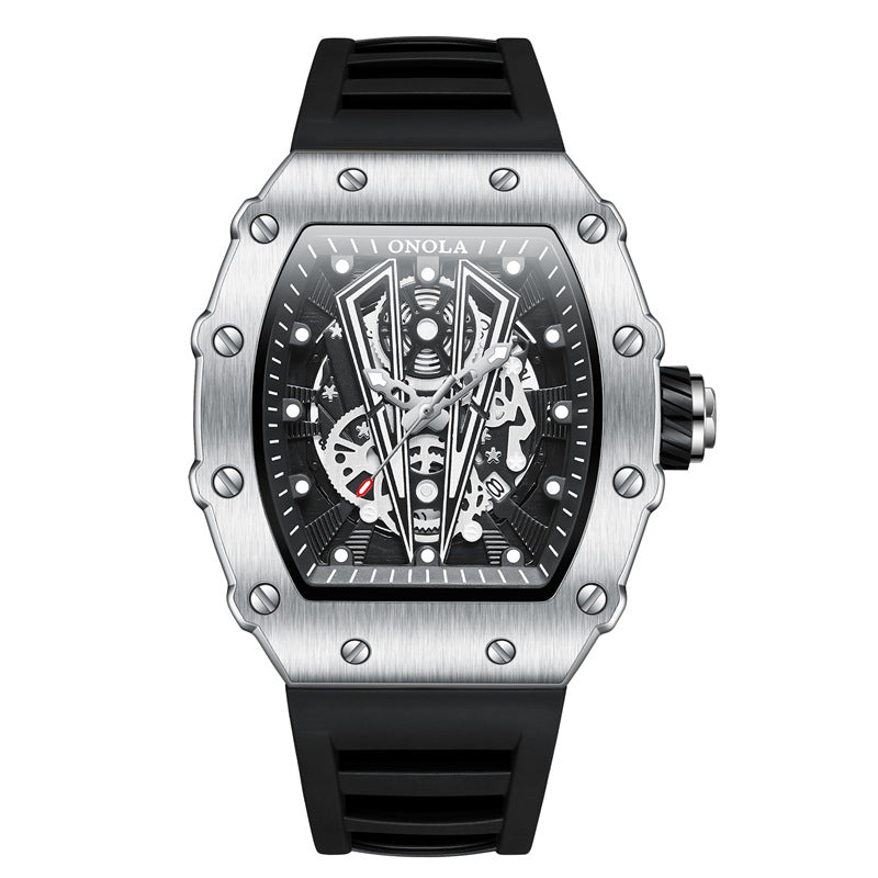 Waterproof Men's Sports Quartz Watch – Silicone Band