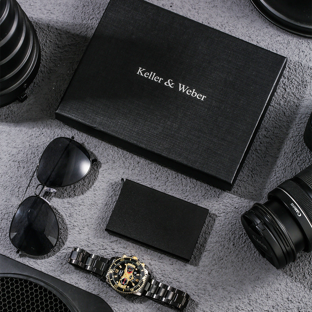 Keller Weber Men's Quartz Watch and Sunglasses Gift Set