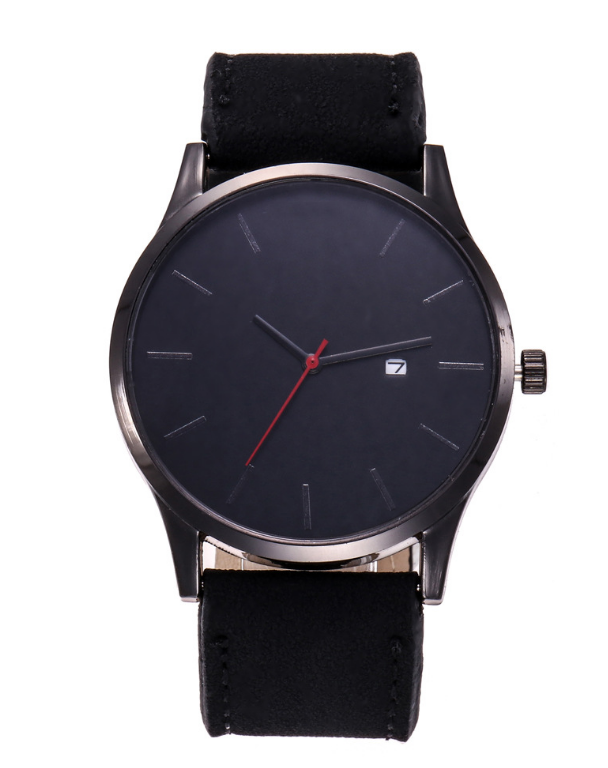 Men's Quartz Watch with Matte Strap, Fashionable & Waterproof
