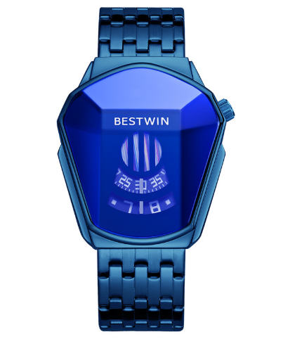 Luxury Waterproof Men's Quartz Watch with Geometric Design