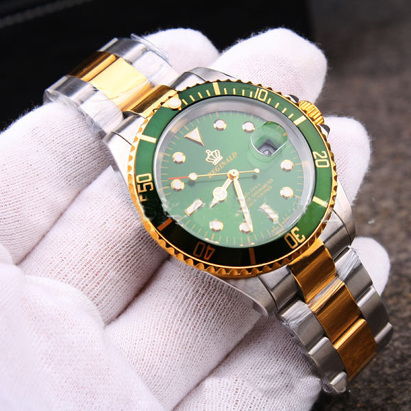 Stylish Men's Quartz Watch with Date Function (Green)