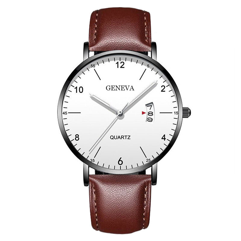 Men's Business Minimalist Quartz Calendar Watch