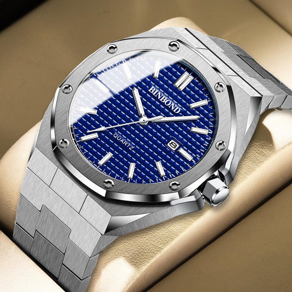 BINBOND Men's Multifunctional Quartz Steel Watch
