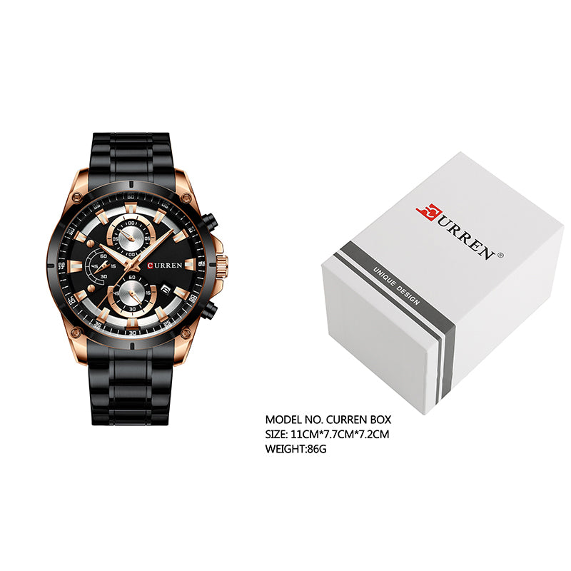 CURREN 8360 Men's Waterproof Quartz Watch with Calendar