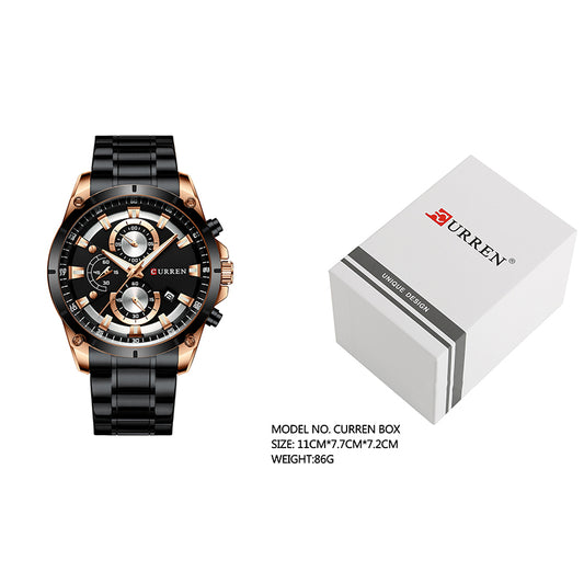 CURREN 8360 Men's Waterproof Quartz Watch with Calendar