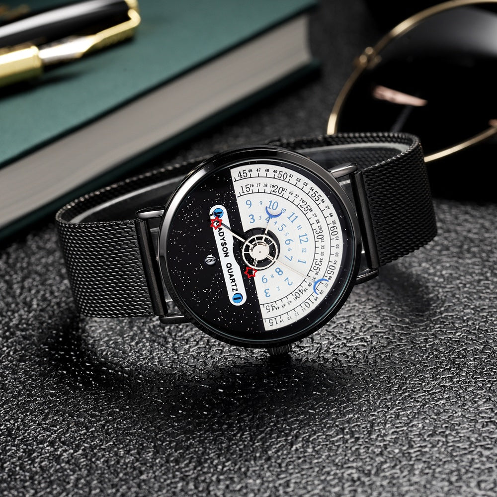 Xingyue Black and White Men's Quartz Calendar Watch