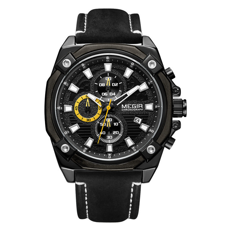 MEGIR Men's Multi-Function Quartz Chronograph Watch