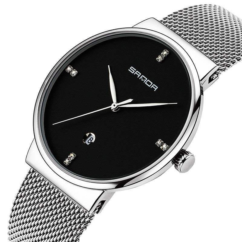 Men's Waterproof Quartz Watch with Calendar Feature