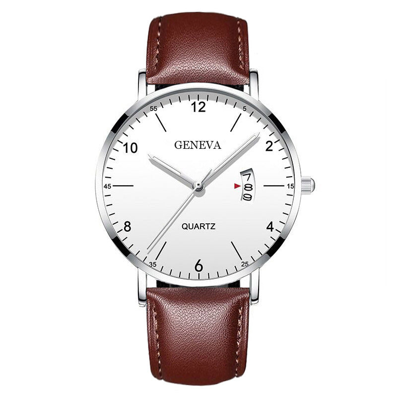 Men's Business Minimalist Quartz Calendar Watch