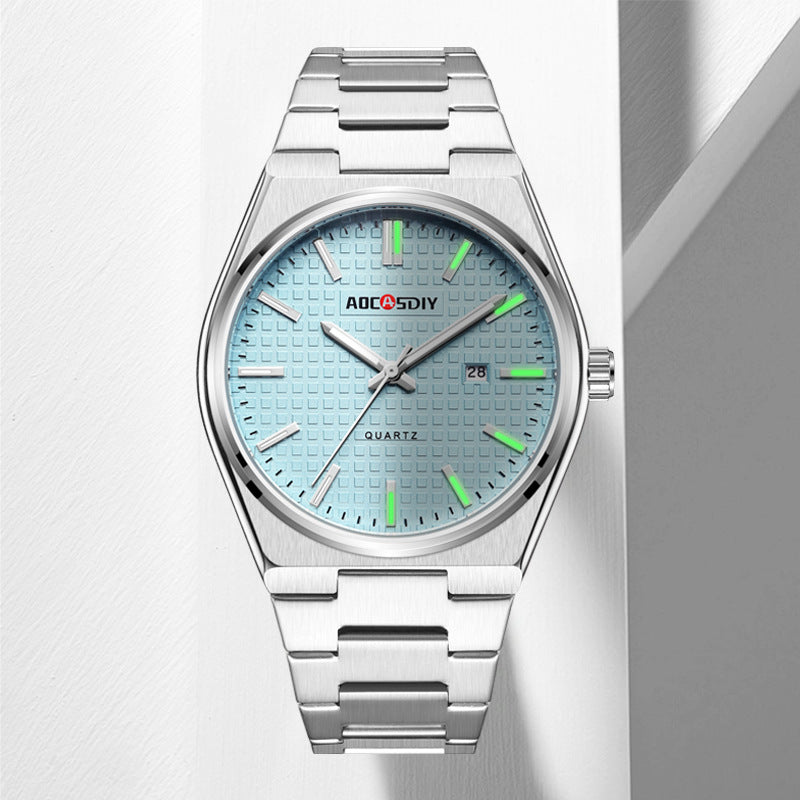 AOCASDIY Men's Fashion Quartz Watch with Steel Band