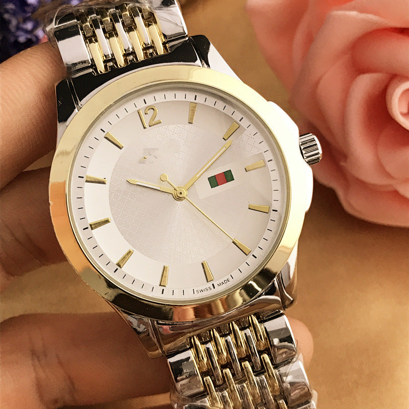Trendy Men's Quartz Watch with Studded Markers