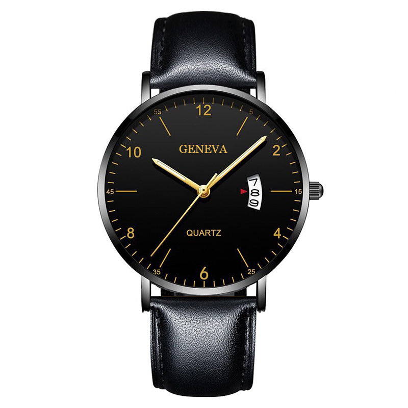 Men's Business Minimalist Quartz Calendar Watch