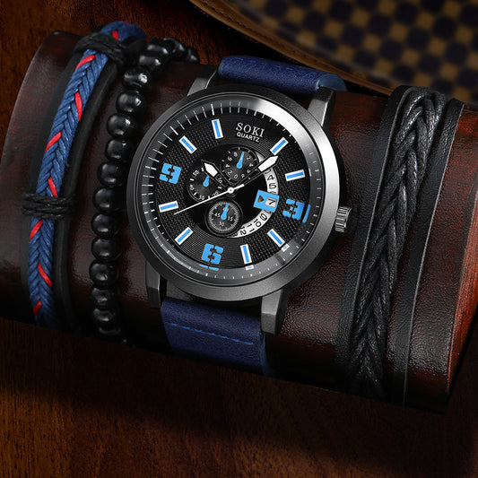 Men's Business Quartz Watch Set - SOKI Fashion Jewelry