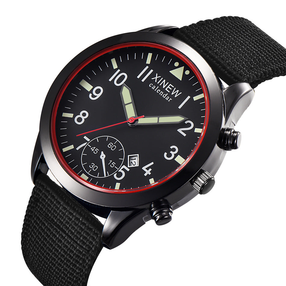 XINEW Men's Casual Nylon Strap Quartz Watch