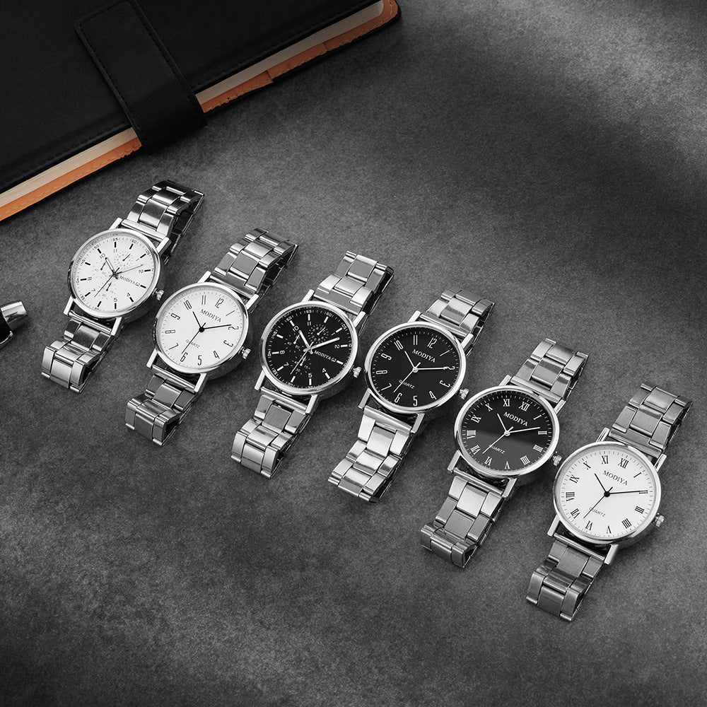 MODIYA Men's Quartz Watch with Minimalist Steel Band