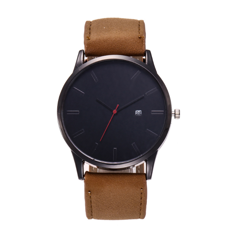 Men's Quartz Watch with Matte Strap, Fashionable & Waterproof