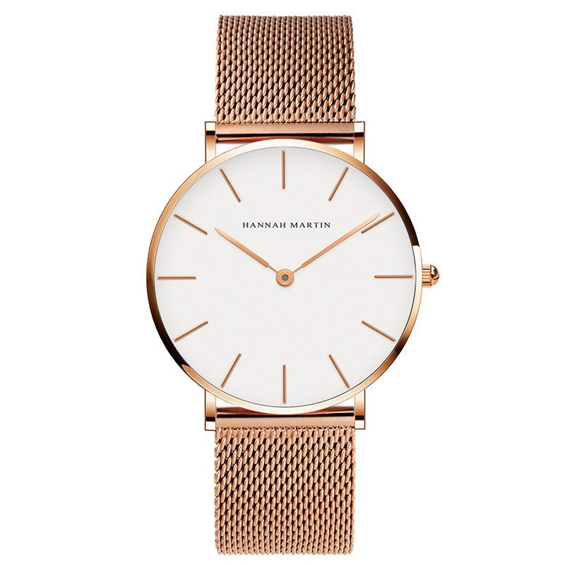 Men's Quartz Watch with Japanese Movement and Steel Band