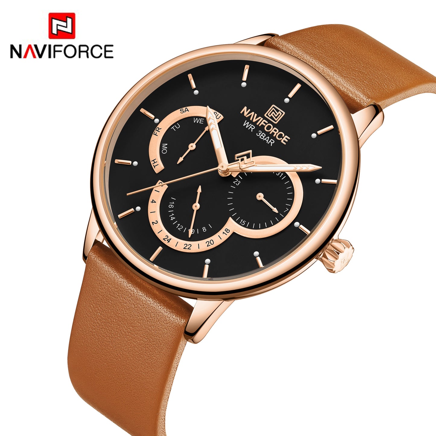 Waterproof Quartz Men's Watch with Calendar Function