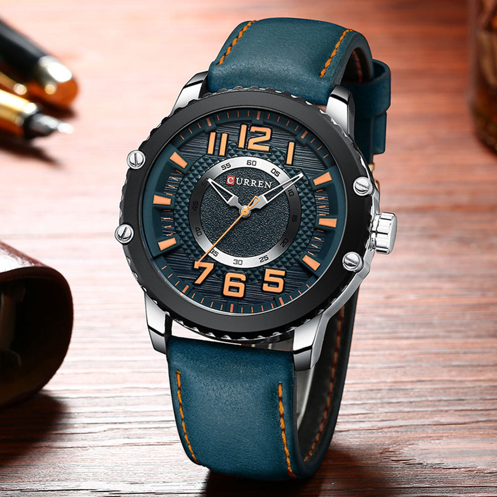 Stylish Men's Quartz Watch with Calendar (Model 8341)