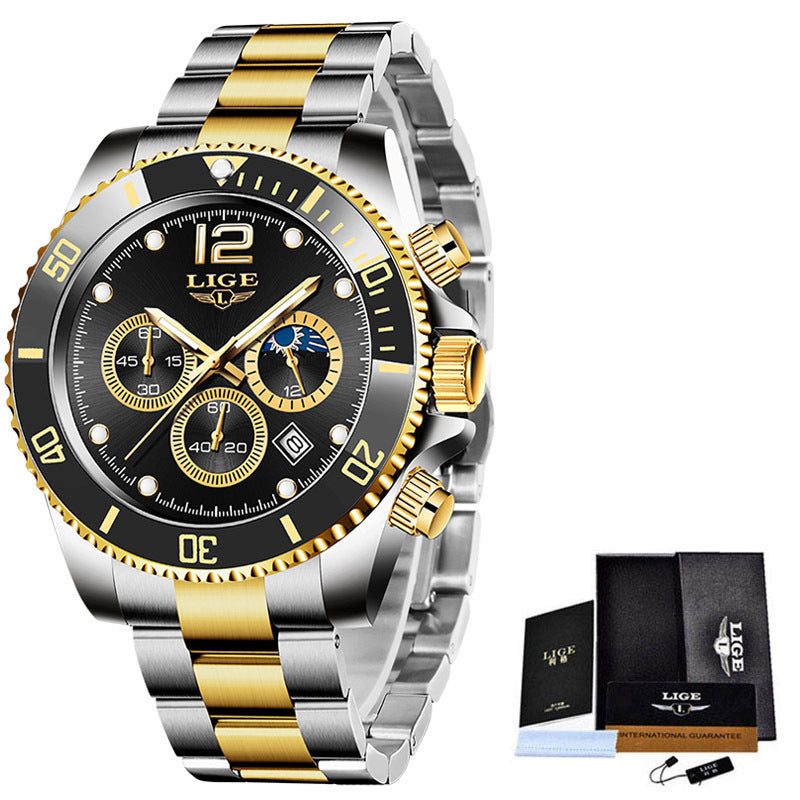 Men's Waterproof Multi-function Chronograph Quartz Watch