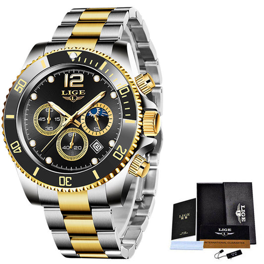 Men's Waterproof Multi-function Chronograph Quartz Watch