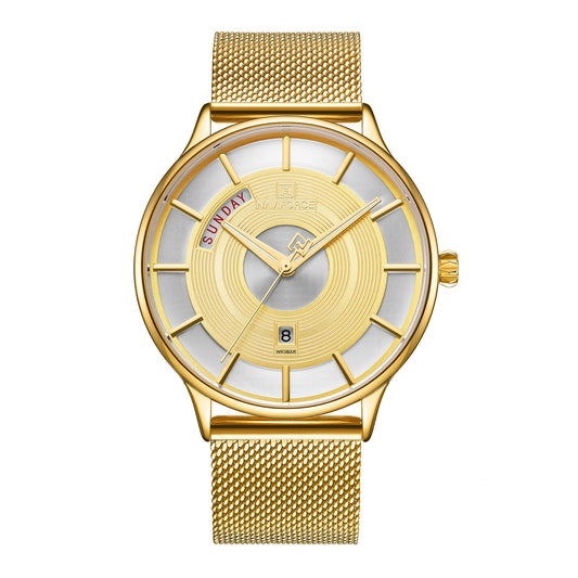 Men's Fashion Quartz Watch with Stainless Steel Band