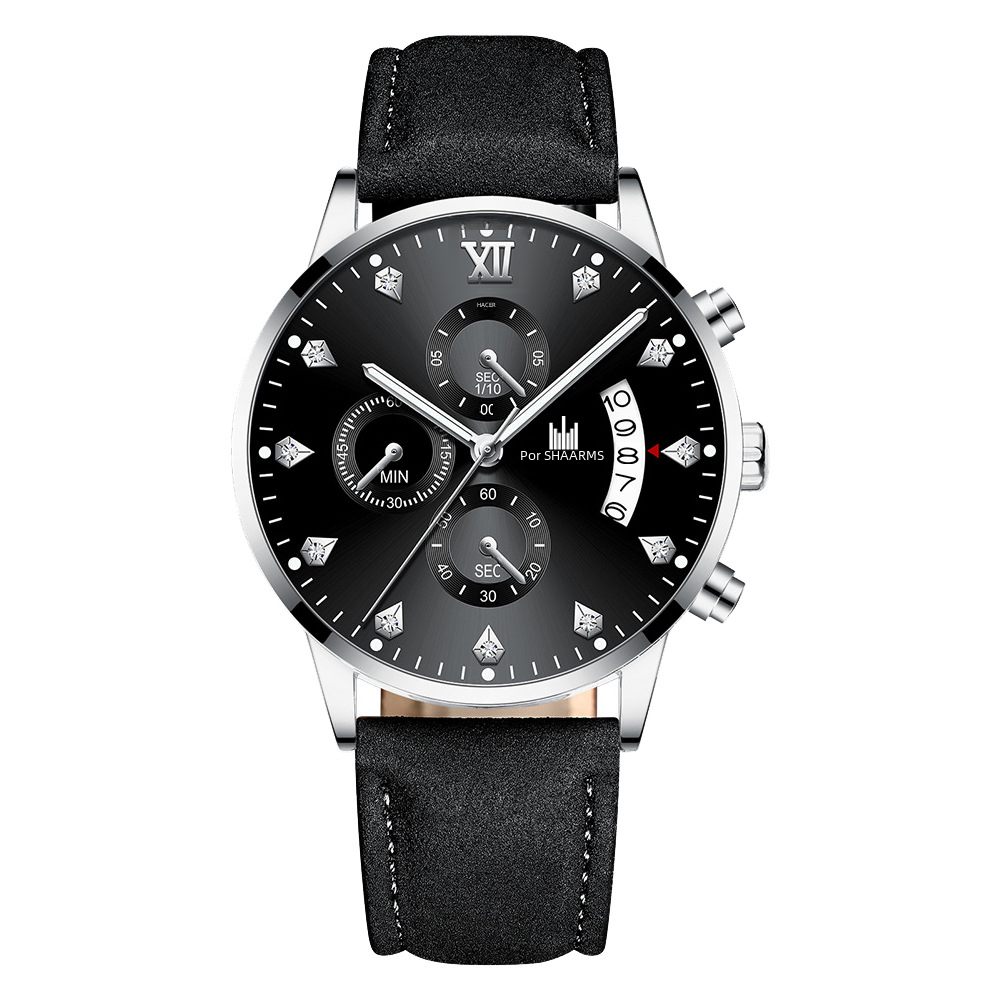 Men's Quartz Watch with Rhinestone Inlay (Wholesale)