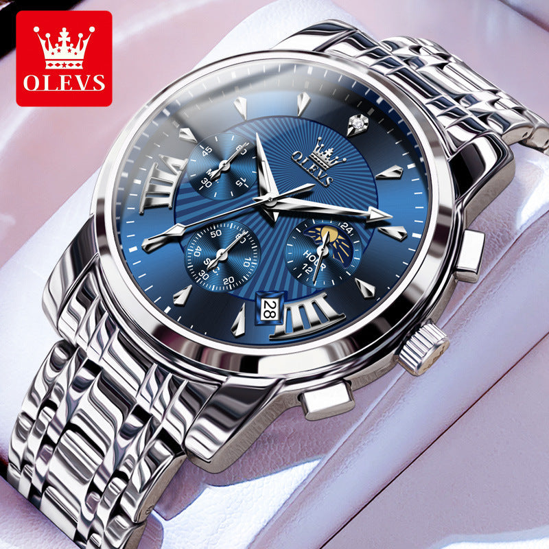 Olysee Men's Multifunctional Fashion Quartz Watch