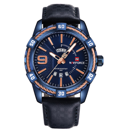 Men's Quartz Watch - Stylish Weekly Design
