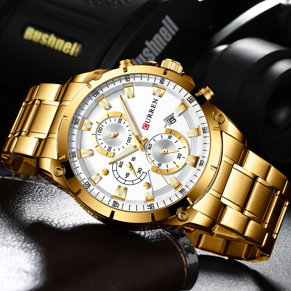 CURREN 8360 Men's Waterproof Quartz Watch with Calendar