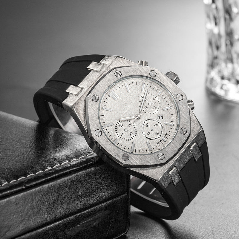 Geneva Fashion Men's Quartz Watch with Six Needles