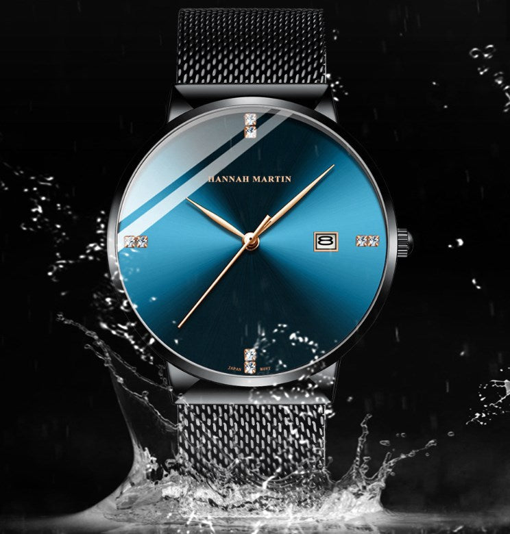 Men's Quartz Watch with Steel Band for Students