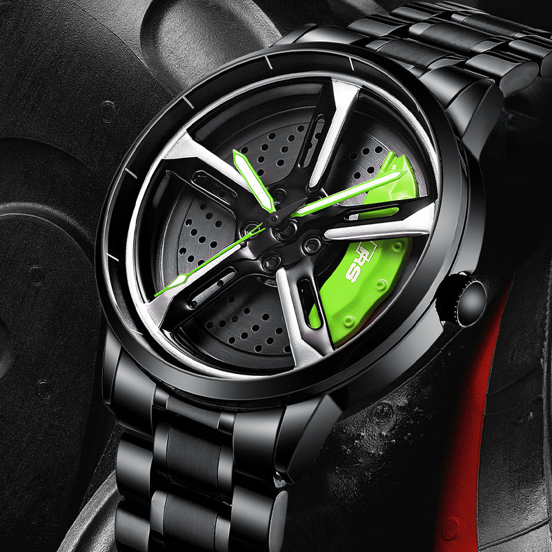 SVJ Men's Quartz Watch with 3D Hollow Design