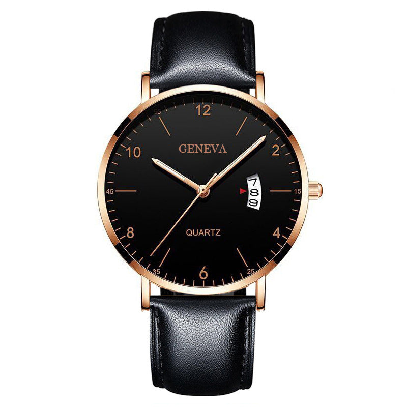 Men's Business Minimalist Quartz Calendar Watch
