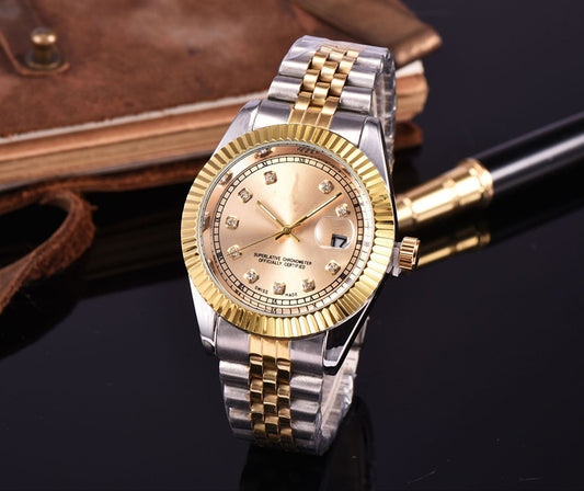 Steel Band Daytona Men's Watch with Diamond Quartz