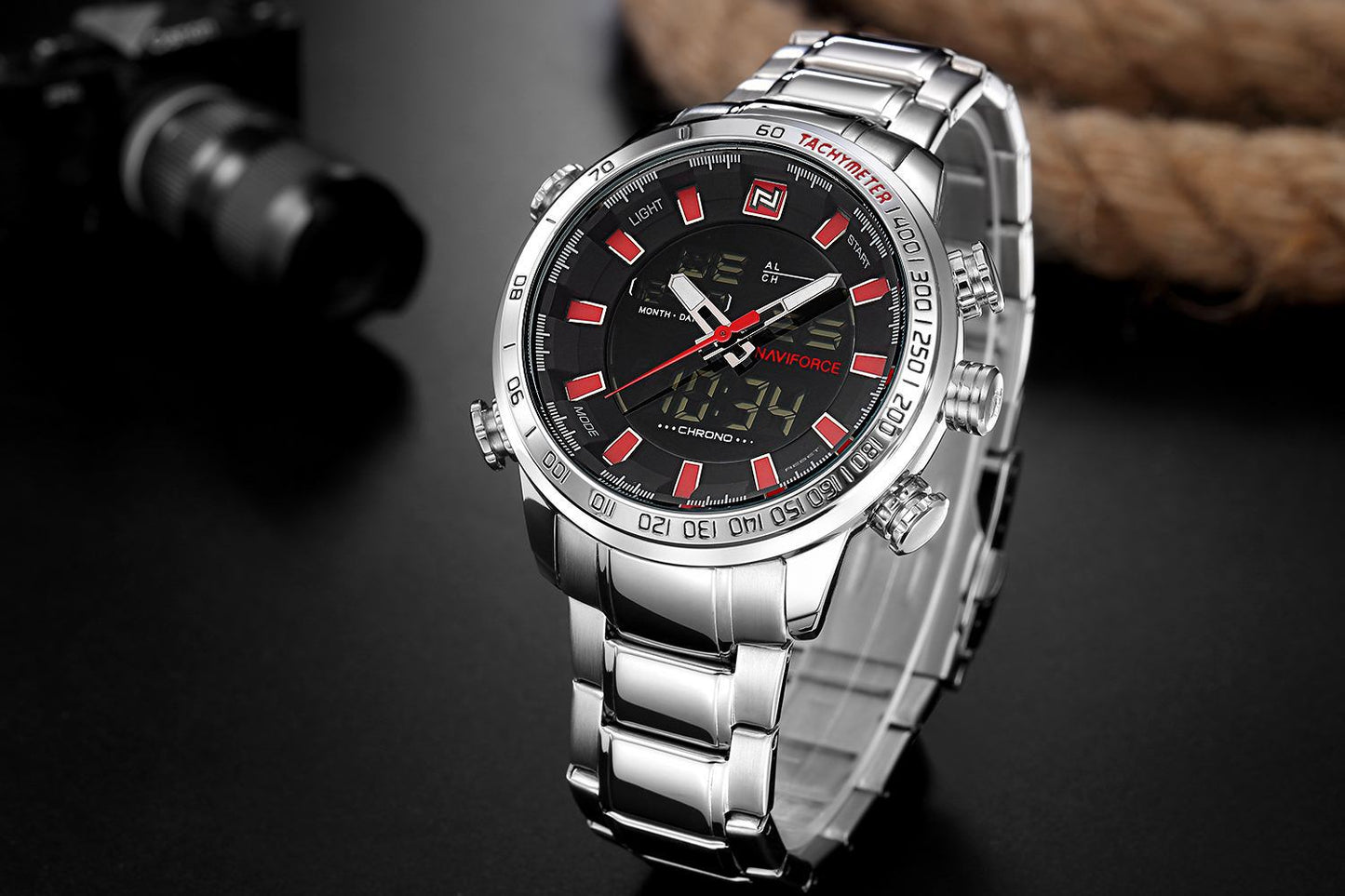 NAVIFORCE 9093 Quartz Men's Watch - Multifunctional Design