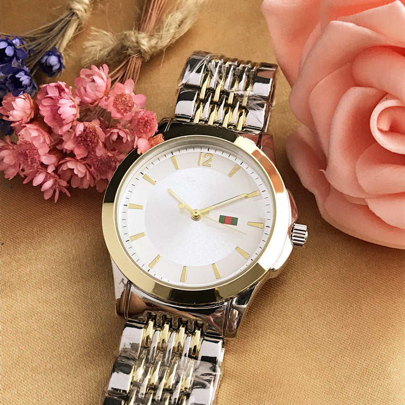 Trendy Men's Quartz Watch with Studded Markers