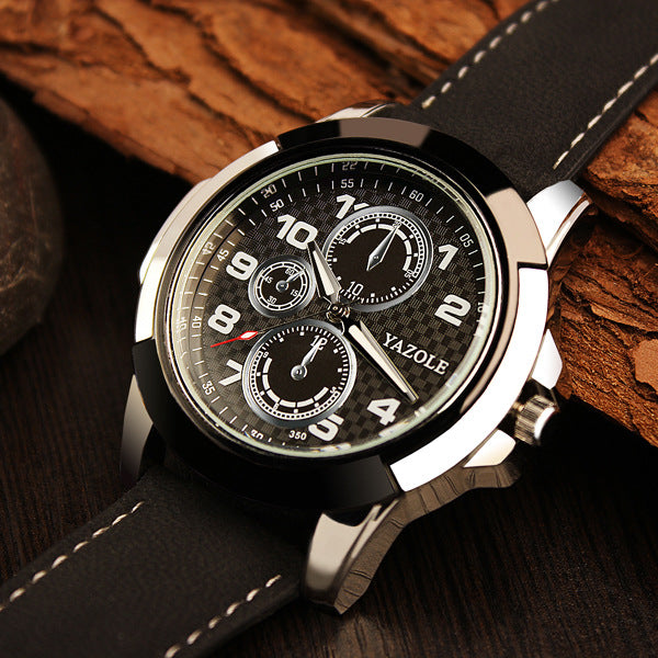 Men's Sports Quartz Watch with Creative Design